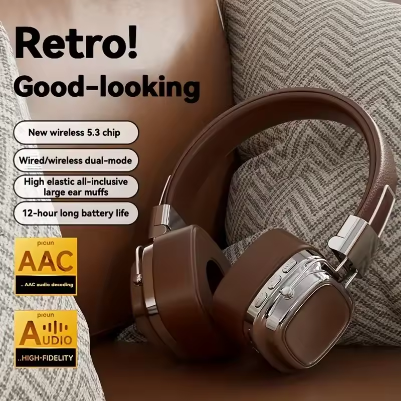 Retro On Ear Headphones Wirele - Retro Gaming On Phone ulasan dan harga