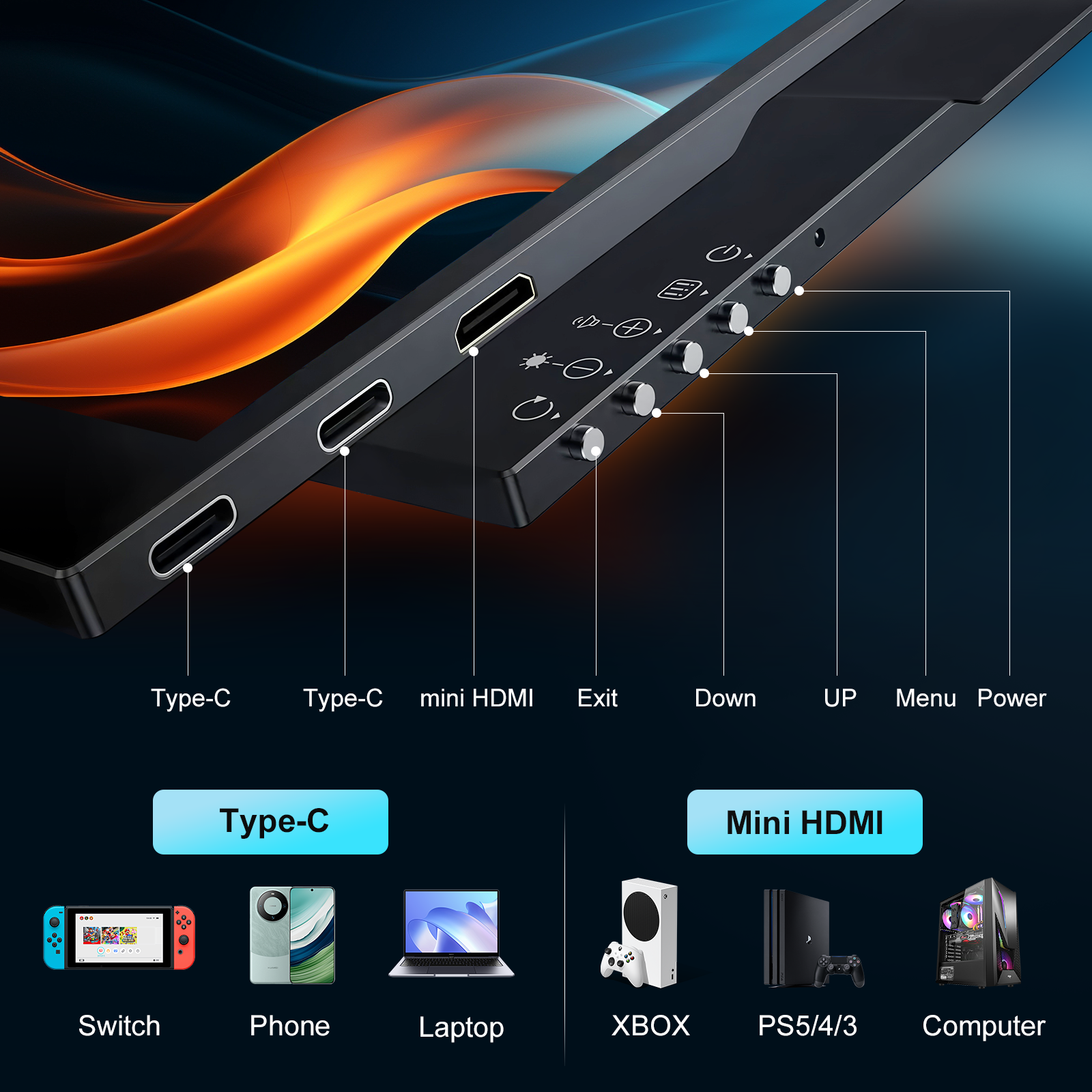 4K Portable Monitor 15.6 inch  - Crt Monitor Stand ulasan dan harga