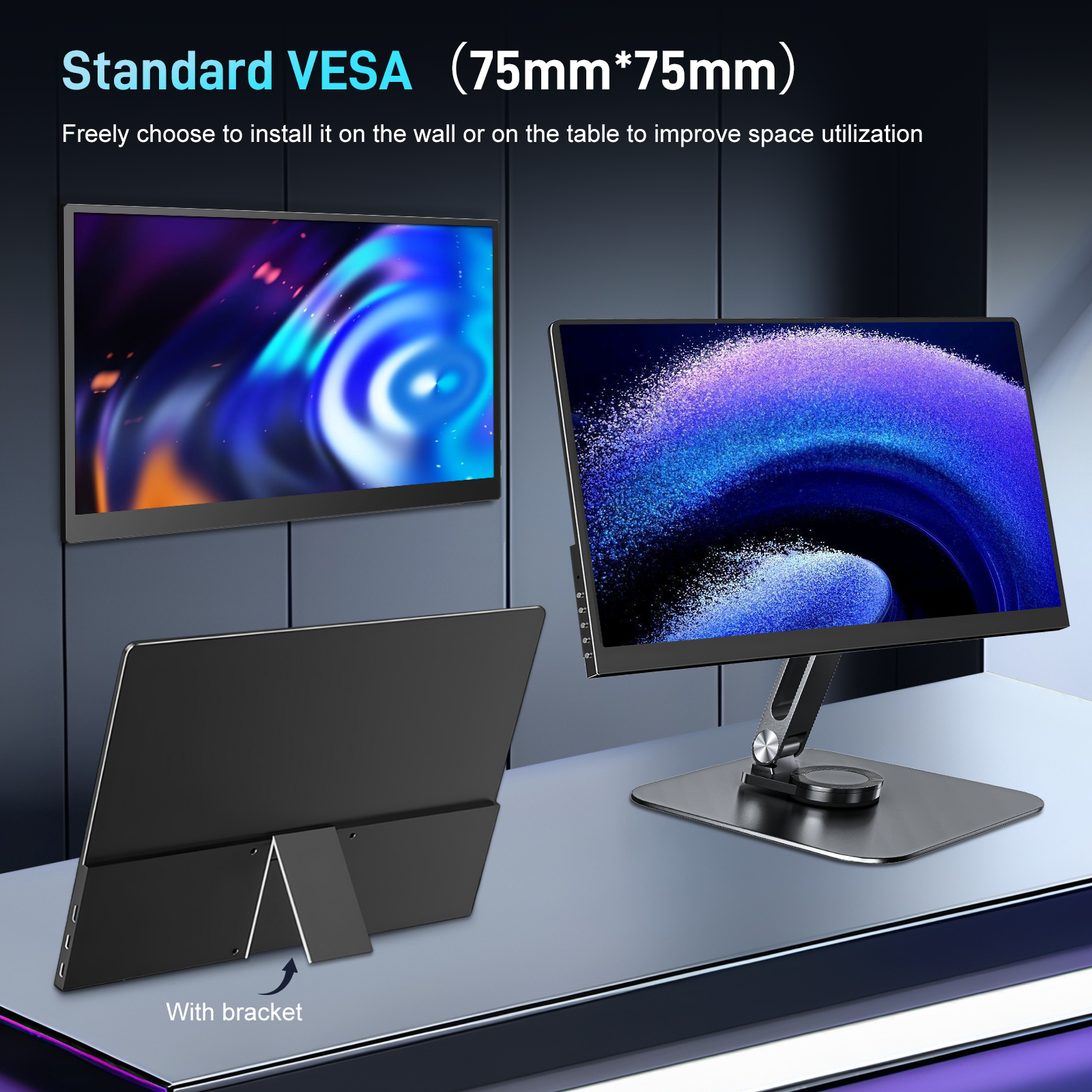 4K Portable Monitor 15.6 inch  - Crt Monitor Stand ulasan dan harga