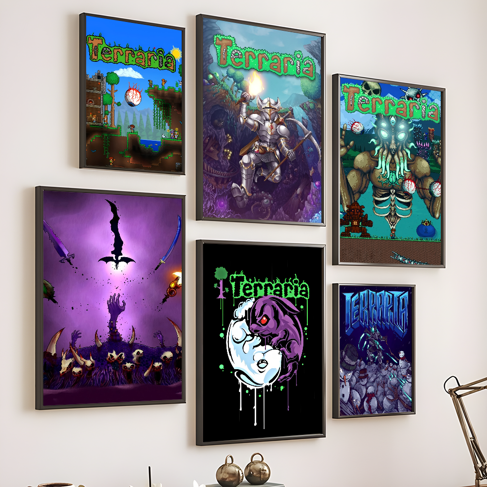 1PC Game T-Terraria Cool Poste - Retro Poster Gaming ulasan dan harga