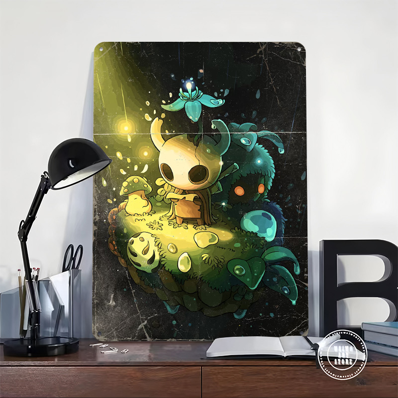 Hollow Knight Characters Tinpl - Retro Poster Gaming ulasan dan harga