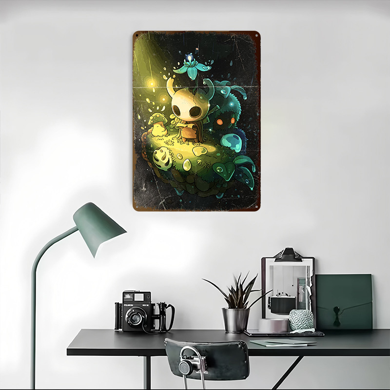Hollow Knight Characters Tinpl - Retro Poster Gaming ulasan dan harga