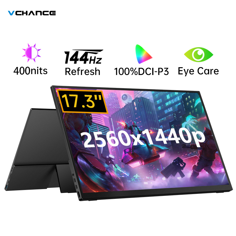 VCHANCE 17.3'' 2K Portable Gam - Crt Monitor Stand ulasan dan harga